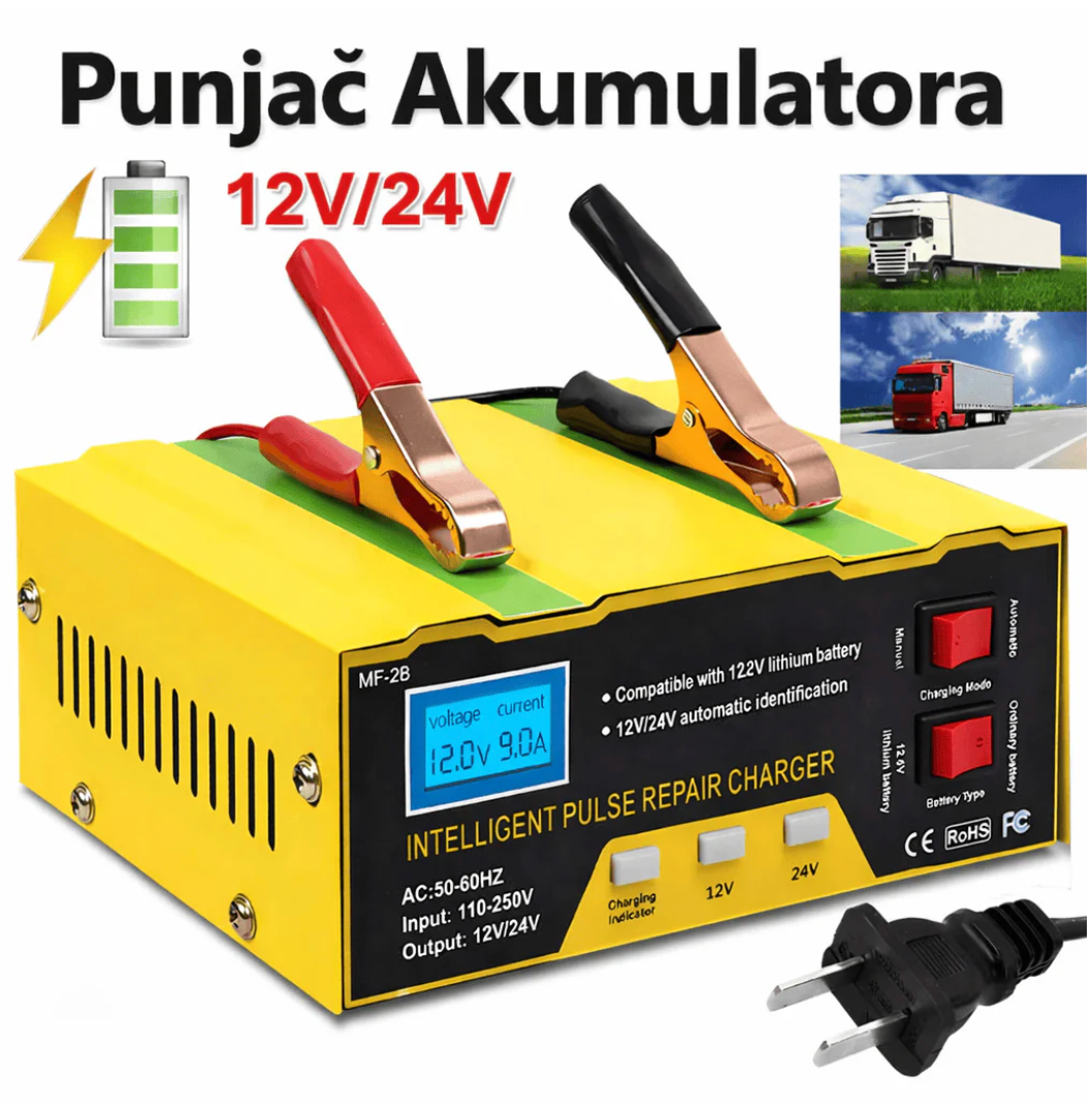 PUNJAČ AKUMULATORA 12/24V